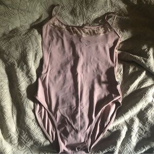 Class In Pink Lace Leotard